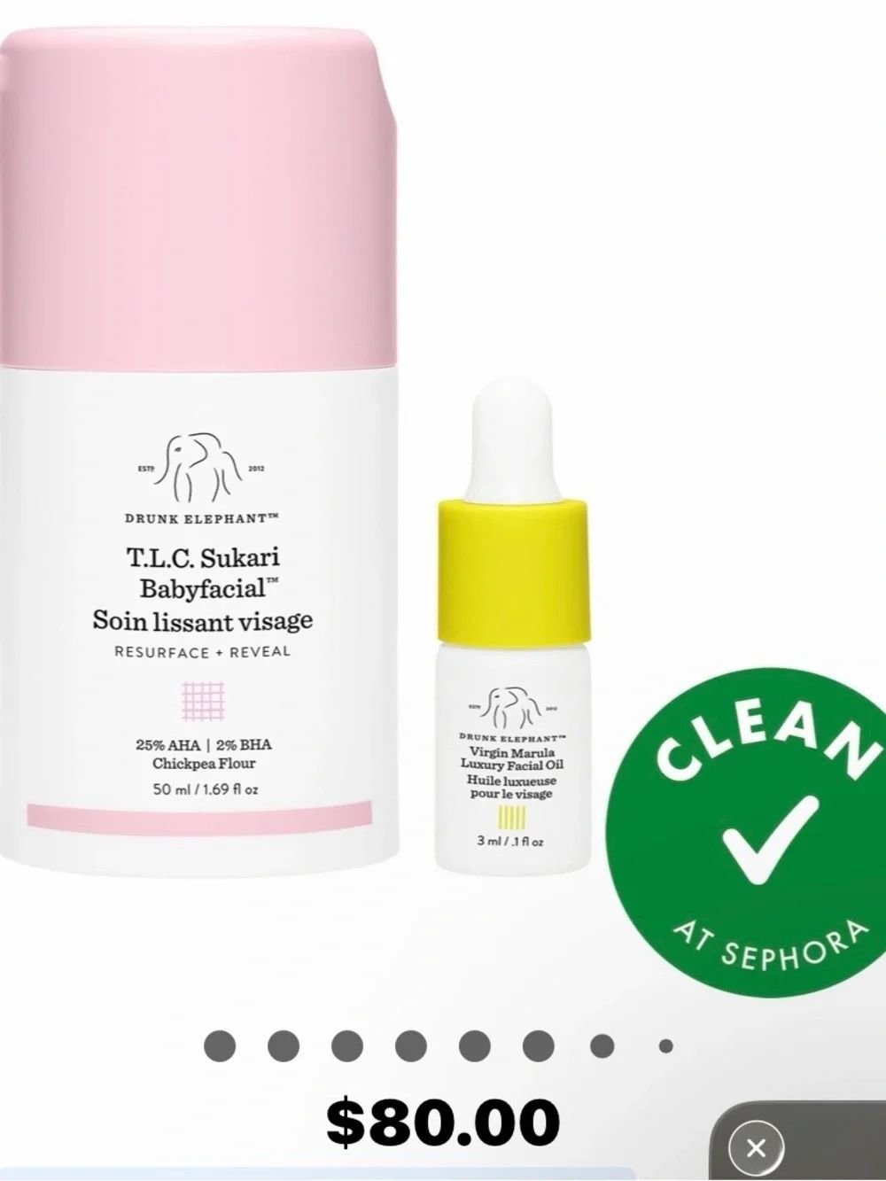 Drunk Elephant T.L.C. Sukari Babyfacial Mask $80